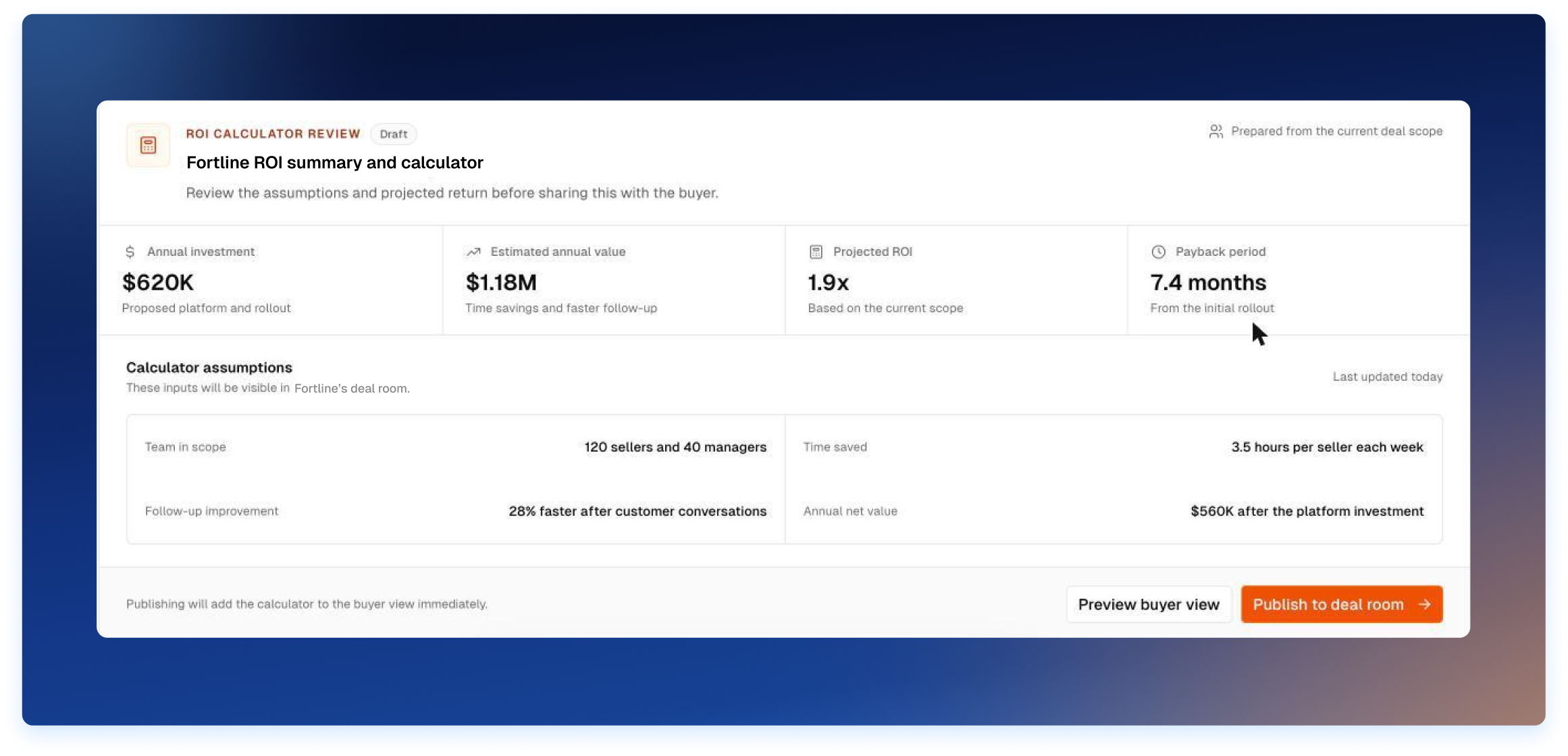 Deal state agent product screenshot